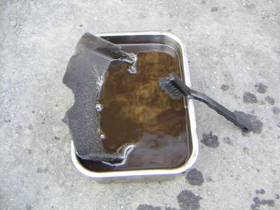 チェーンカバー灯油漬け