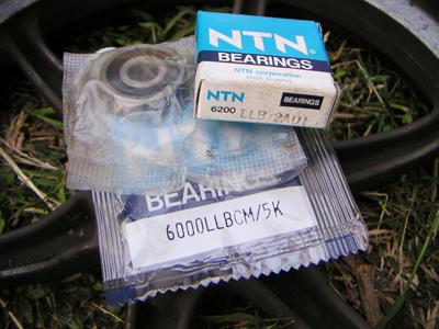 購入したベアリング