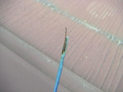 切れた部分