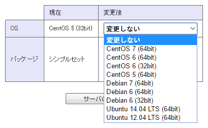 OS の選択